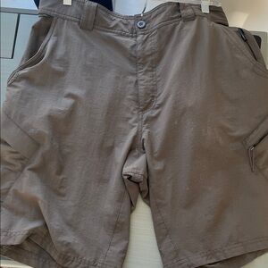 Simms Shorts Adjustable Waist Greenish Brown Sz Medium